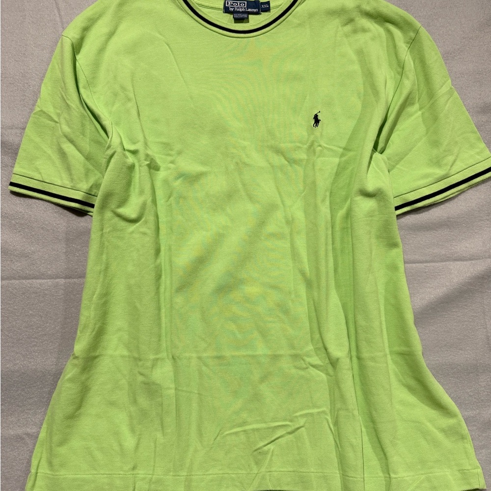Men’s Ralph Lauren Lime Polo Shirt Size XXL (Stains)